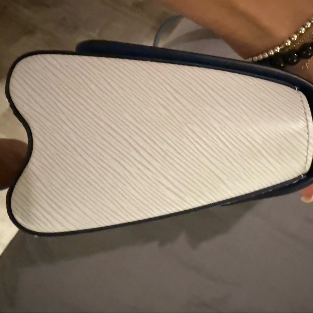 Louis Vuitton Twist MM white and blue.